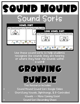 Preview of Sound Mound Sound Sorts | Google Slides Sorts | Sorting Sounds within Words