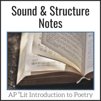 Preview of Sound and Structure Notes - An AP Lit Poetry Unit 1 Lesson