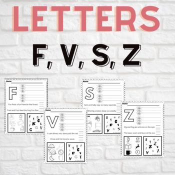 Preview of Sound Sensible Supplementary Bundle: Fricatives- Letters F, V, S, Z