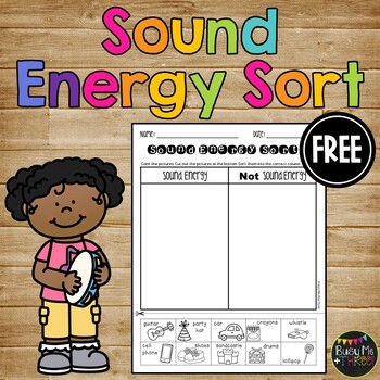 Preview of Sound Energy Sort | Forms of Energy Worksheet | Kindergarten | 1st | 2nd Grade
