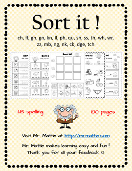 Preview of Sound Sort Worksheets Consonant Digraphs