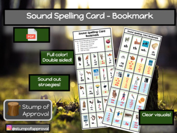 Preview of Sound Spelling Card Bookmark