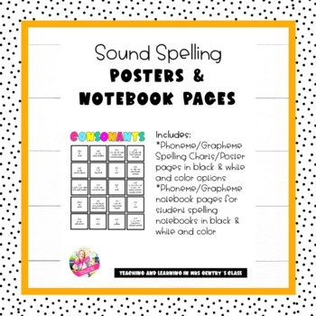 Preview of Sound Spelling Posters and Notebook Charts