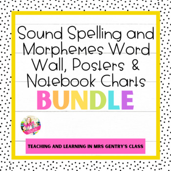 Preview of Sound Spelling and Morphemes Bulletin Board and Notebook Charts Bundle