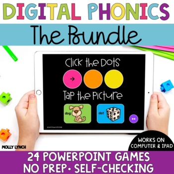 Preview of Sound Tappers Bundle - Digital Phonics PowerPoint Games