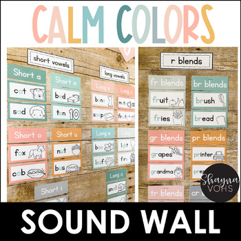 Preview of Sound Wall - Calm Colors - Editable
