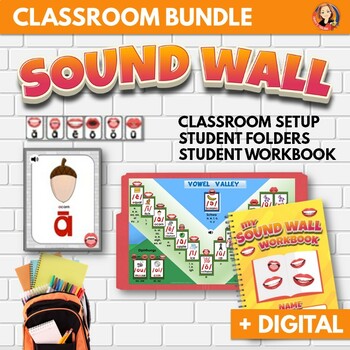 Preview of Sound Wall Classroom Bundle with Student Activities and Digital Options