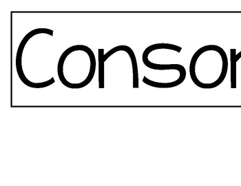 Preview of Sound Wall Labels: Consonant and Vowel Headings