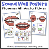 Sound Wall Phoneme Graphemes Poster Set 3 with Bulletin He