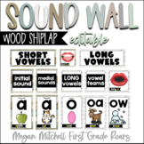 Sound Wall  Phonics  Wood Shiplap  Vowel Valley Science of