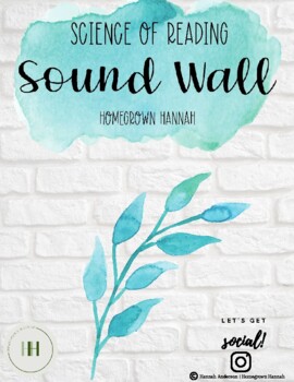 Preview of Sound Wall | Science of Reading | Calming Watercolor