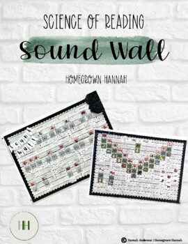 Preview of Sound Wall | Science of Reading | Greenery Plant Farmhouse Theme