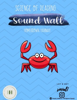 Preview of Sound Wall | Science of Reading | Ocean Life Theme
