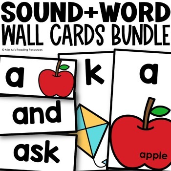 Preview of Sound Wall and Word Wall Card Bundle Science of Reading Sound Wall
