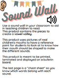 Sound Wall and Vowel Valley PLUS extra Sound Cards