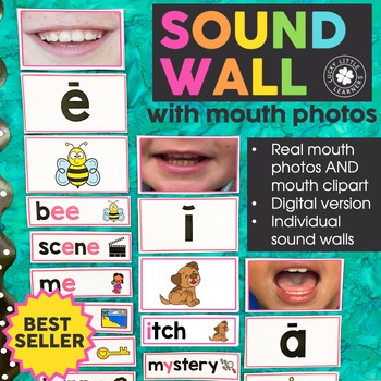 Preview of Sound Wall with Mouth Pictures PLUS Digital Sound Wall - Science of Reading