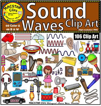 Preview of Sound Waves Clip Art Energy