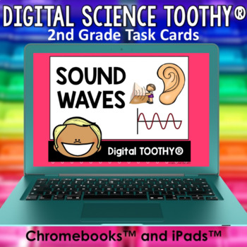 Preview of Sound Waves Digital Science Toothy® Task Cards | Distance Learning Games