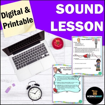 Preview of Sound Waves Notes, Activity and Slides Guided Reading Digital Lesson