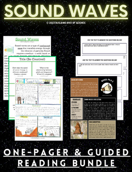Preview of Sound Waves One-Pager + Guided Reading Activity Bundle