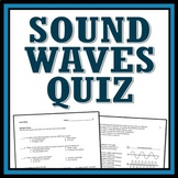 Sound Waves Quiz Middle School NGSS MS-PS4-1 MS-PS4-2