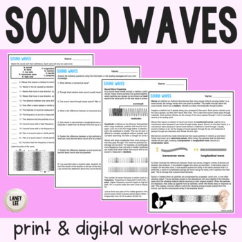 Preview of Sound Waves - Reading Comprehension Worksheets