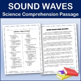 Sound Waves - Science Comprehension Passage & Activity - Editable