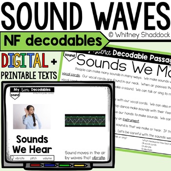 Preview of Sound Waves Science Nonfiction Decodable Texts and Readers for First Grade