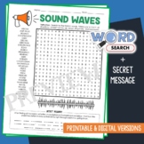 Sound Waves Word Search Puzzle Vocabulary Station Activity