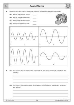 Sound Waves [Worksheet & Online Lesson] by Good Science Worksheets