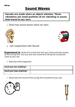 Sound Waves experiment worksheet by Teach 2 Motivate | TpT