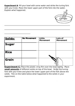 Sound Waves experiment worksheet by Teach 2 Motivate | TpT