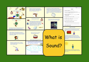 Preview of Sound:  What is it?  Smart Notebook file (13 pages)