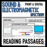 Sound and Electromagnetic Spectrum Reading Passages Worksh