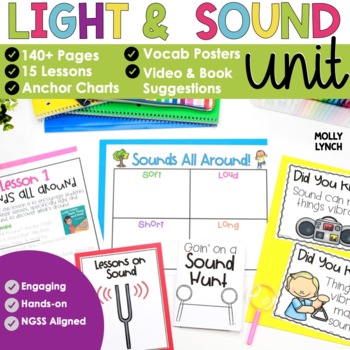 Preview of Science: Light & Sound Lessons, Experiments & Activities 1st Grade Science NGSS