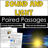 Sound and Light Reading Comprehension Paired Passages Clos