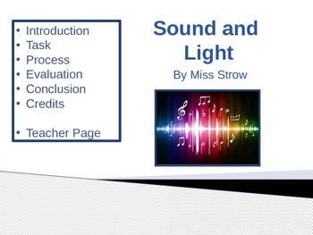 Preview of Sound and Light WebQuest