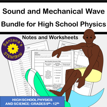 Preview of Sound and Mechanical Waves Bundle for High School Physics: Notes and Worksheets