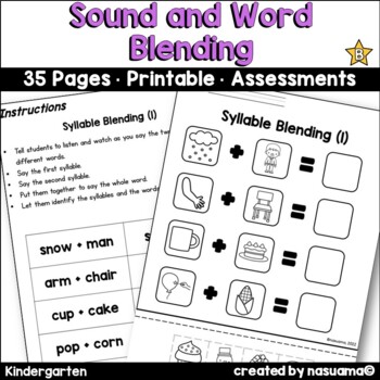 Preview of Sound and Word Blending - Worksheets and Assessments