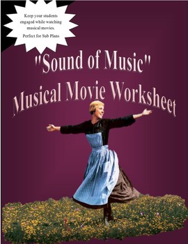 Preview of Sound of Music Musical Movie Worksheet