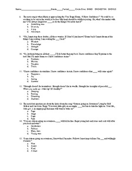 The Sound Of Music Worksheet Answers - Ivuyteq