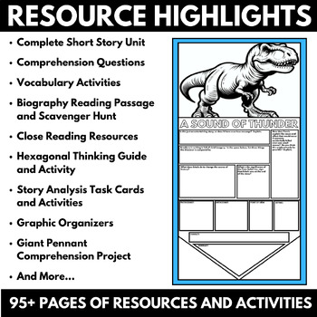 Sound of Thunder by Ray Bradbury Short Story Unit with Poster Project