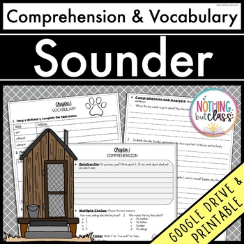 Preview of Sounder | Comprehension Questions and Vocabulary by chapter