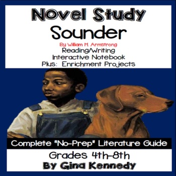 Preview of Sounder Novel Study and Project Menu; Plus Digital Option