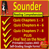 Sounder Comprehension Quizzes and Final Test BUNDLE Printa