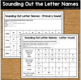 Sounding Out Letter Names Charts Science of Reading