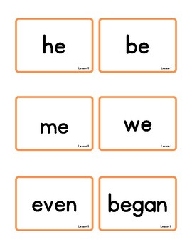 Preview of Sounding Out the Sight words Flashcards Lessons 11-21