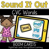 Sounding out CVC Words Boom Cards, Reading CVC Words, Dist