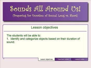 Preview of Sounds All Around Us! - (Lesson For Preparing Duration of Sound)-SMRTBD/NOTEBOOK
