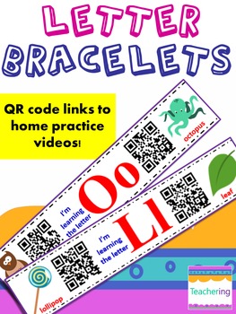 Preview of Sounds & Letters Homework BUNDLE {Bracelets with QR Codes}